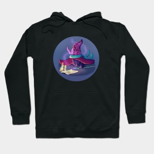 Cat under Witch Hat Hoodie